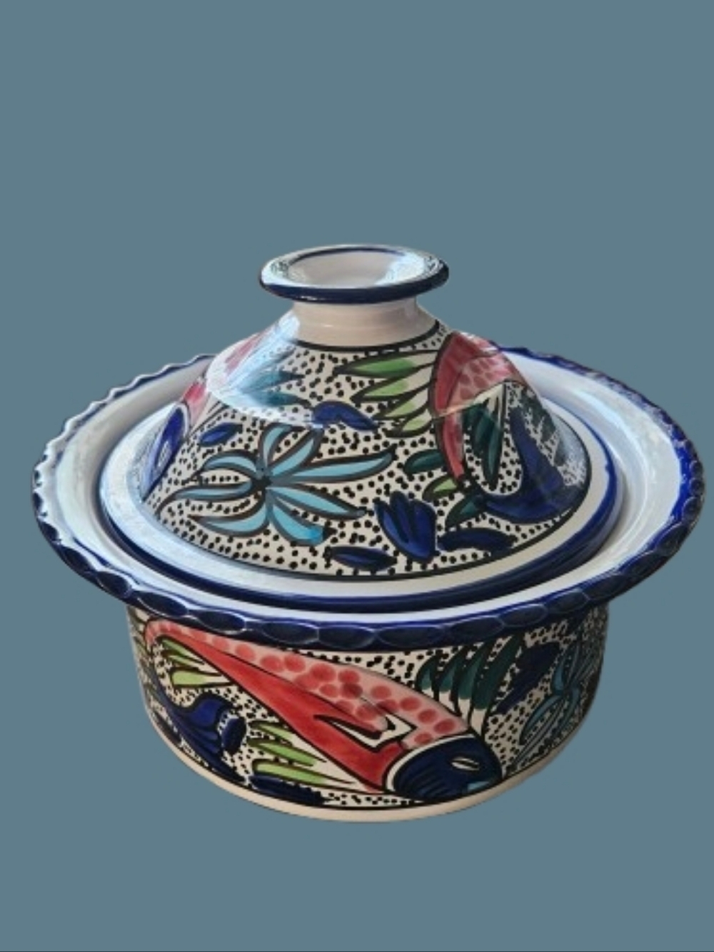 *Le Souk Ceramique Tajine Style Serving/Cooking Pot designed in Tunisia